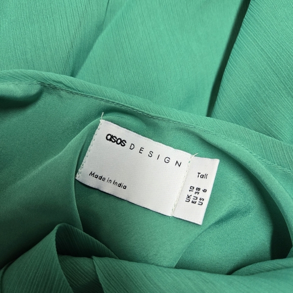ASOS | Cami Cowl Cold Shoulder Prom Dress in Green sz 6 - Picture 7 of 9